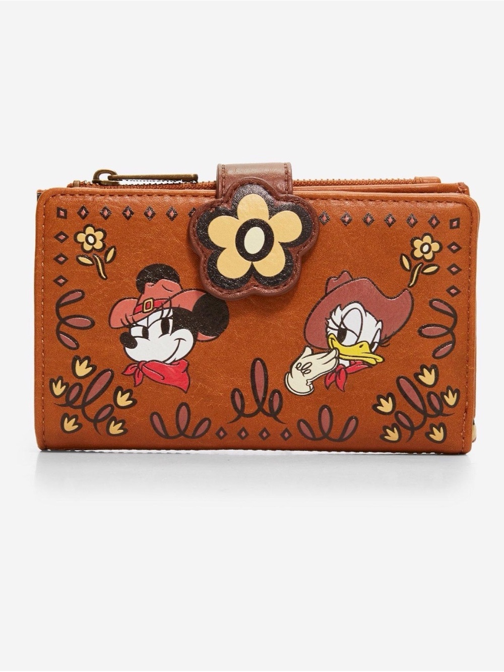 New Loungefly Disney Minnie & Daisy Western Floral Wallet